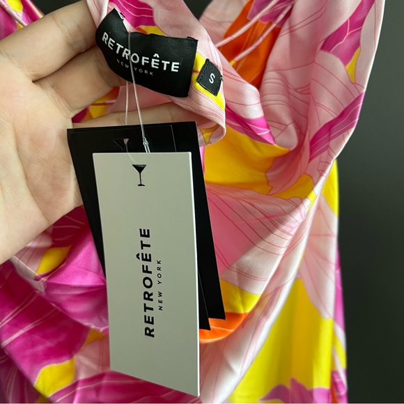 Retrofete Keaton silk maxi dress in botanical floral Size Small NEW! with tags! - Picture 11 of 12